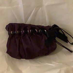 Henri Bendel satin wristlet